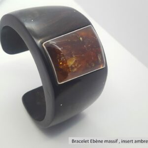 Bracelet ambre ébène