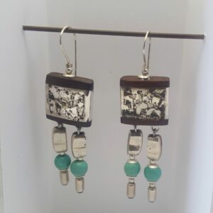 Boucle d'oreille argent turquoise