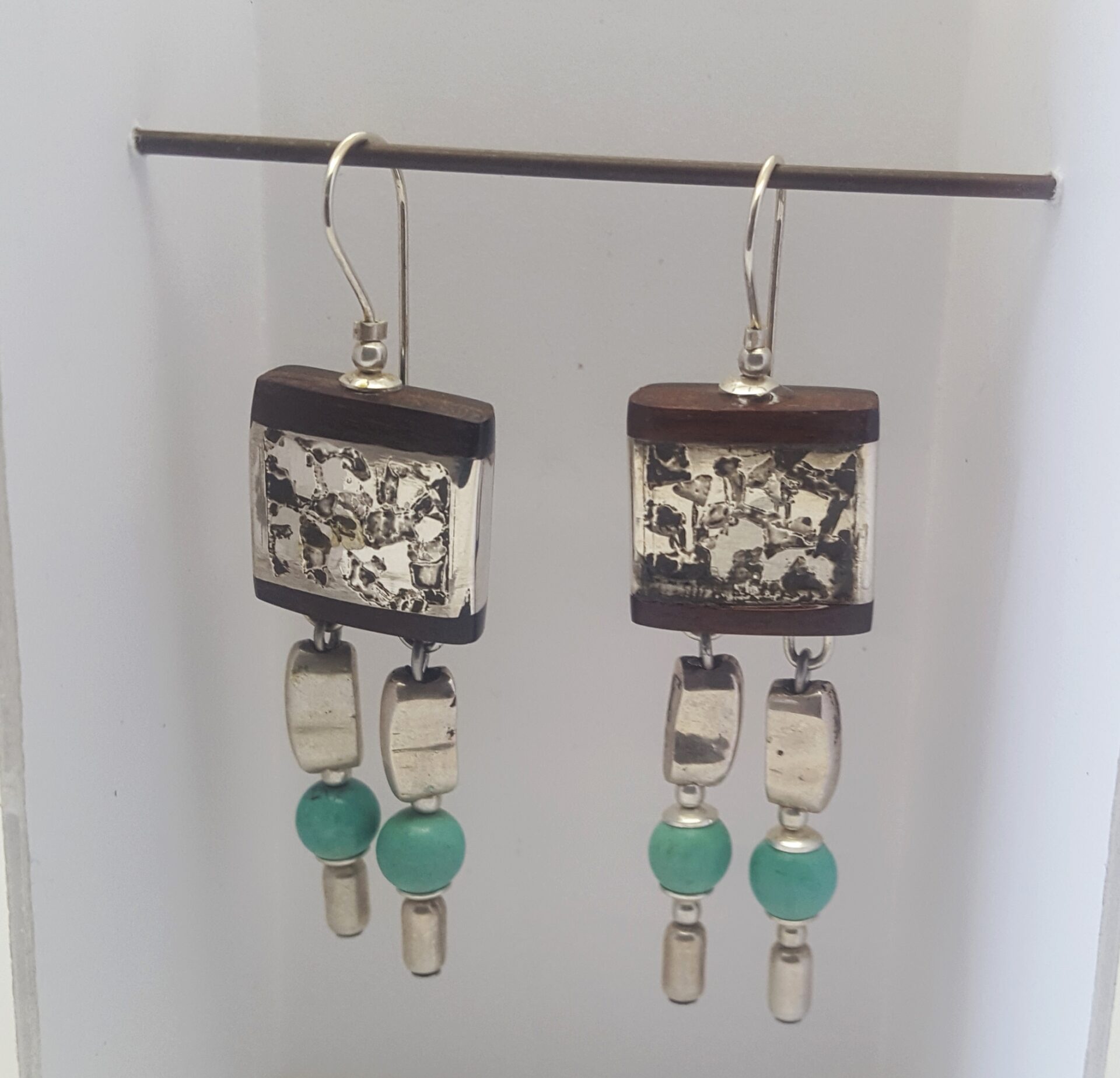 Boucle d'oreille argent turquoise