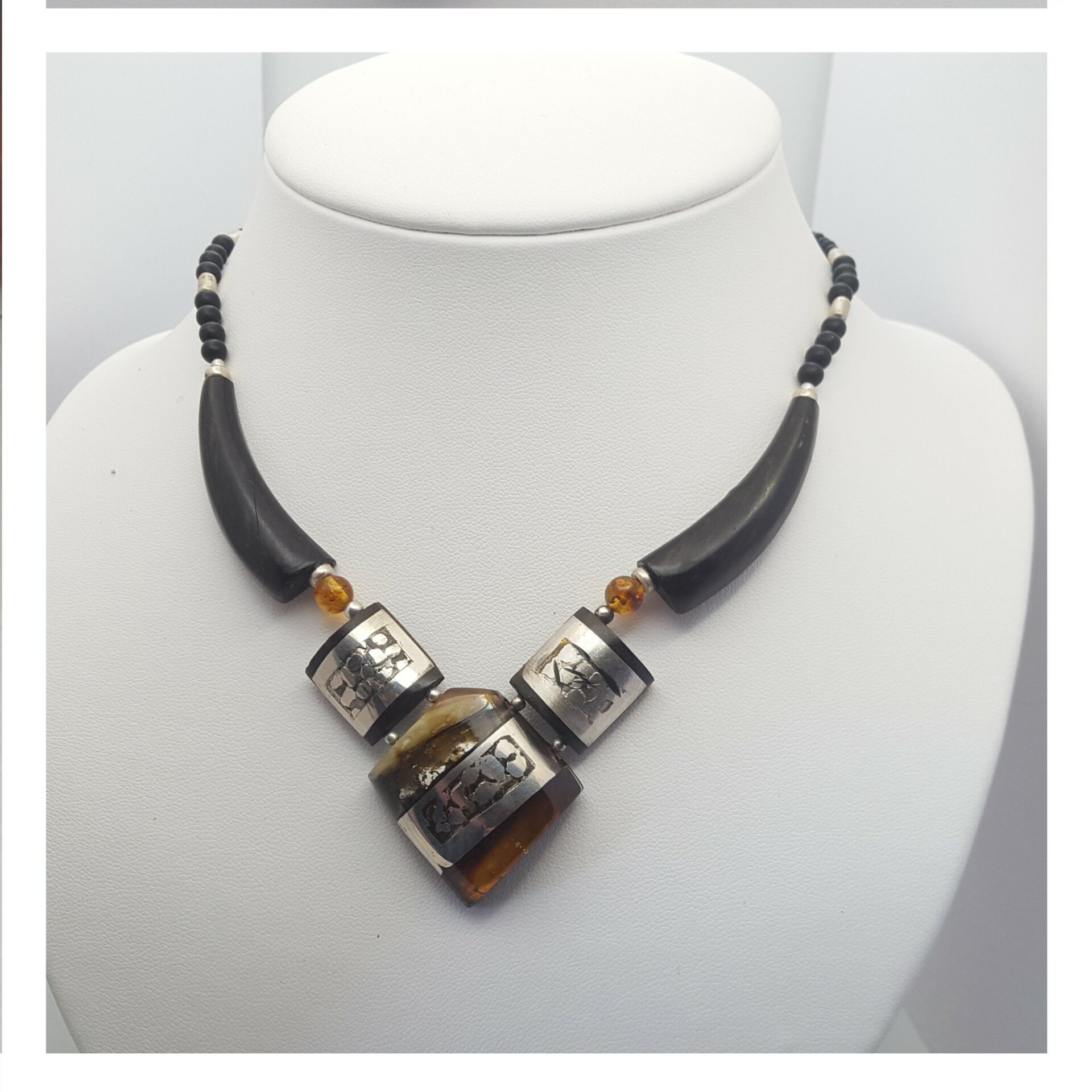 Collier Ambre "losange" – Image 3