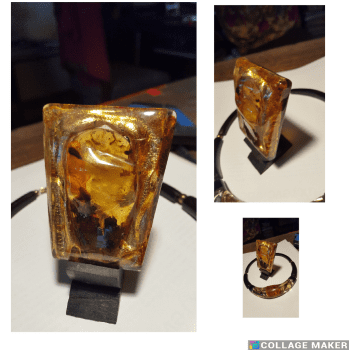 Icone Ambre paillon or