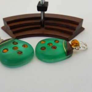 boucles ambre époxy